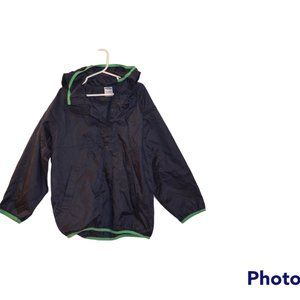 Old Navy Hood Rain Pullover Zip-Up Nylon Light Jacket Pockets Unisex S (6-7)